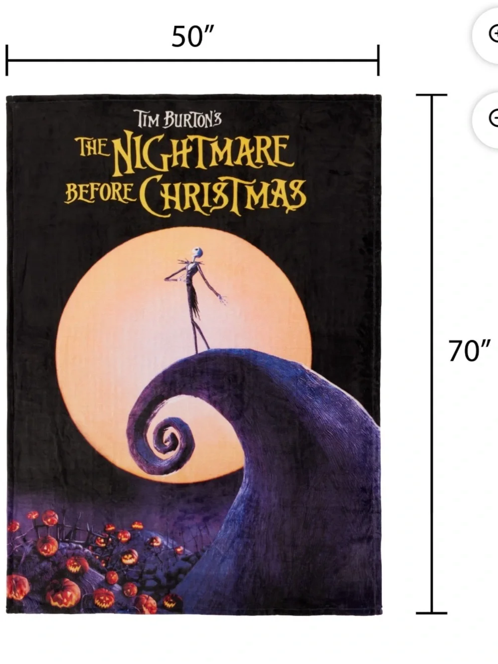 DISNEY The Nightmare before Christmas silk throw in collectible VHS Box.